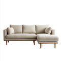 Modern Corner Sofa Set Fabric Upholstery 250x150x85 cm - Beige