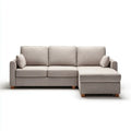 Sectional Sofa Fabric Upholstery 200x140x85 cm – Light Gray – Modern Design