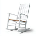 Wooden Patio Rocking Chair 50x45x110 cm - White - Classic Design