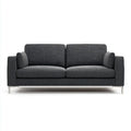 Sofa Set Fabric Upholstered 200x90x85 cm - Dark Gray - Contemporary Design